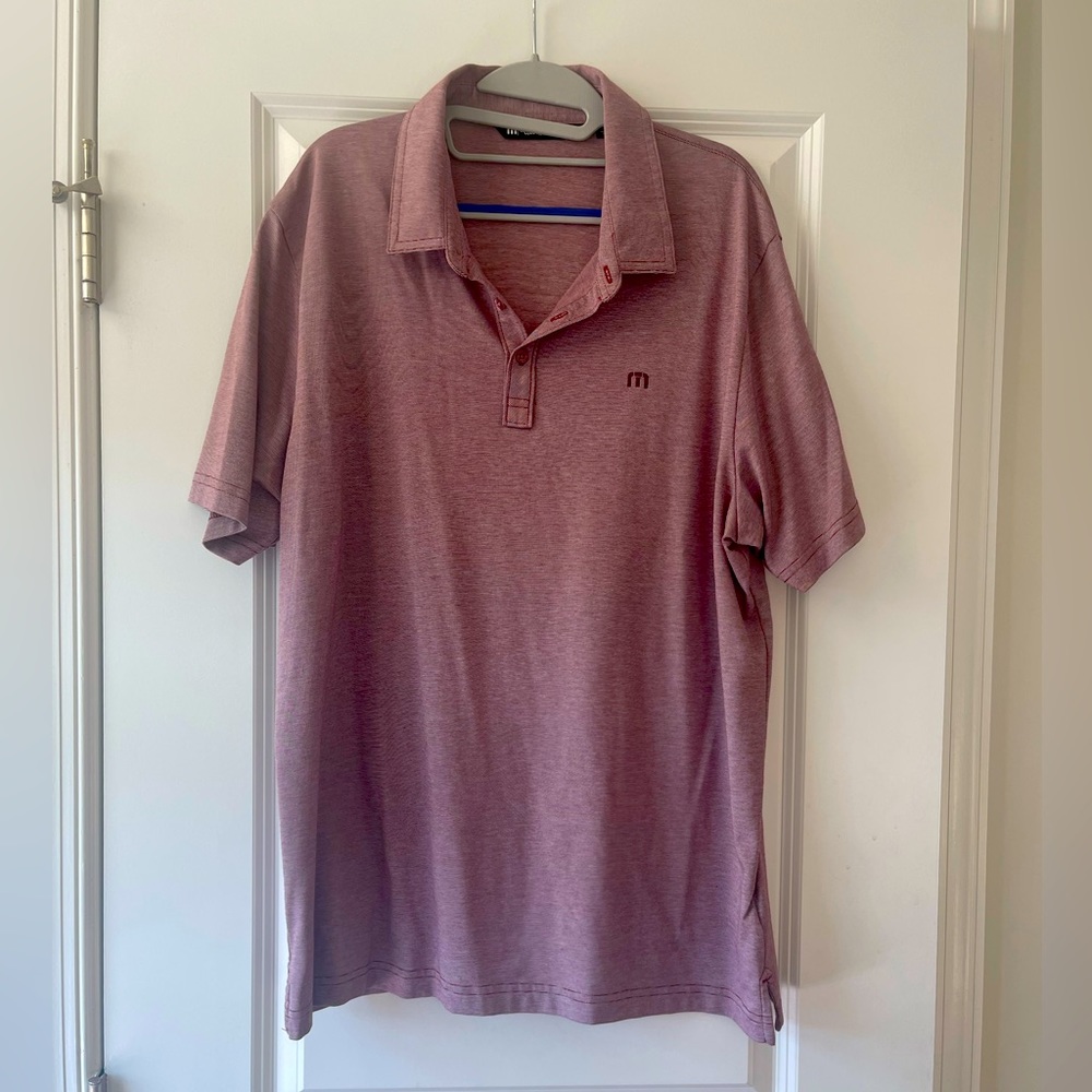 Travis Mathew Burgundy Polo Size XL